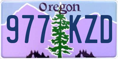 OR license plate 977KZD