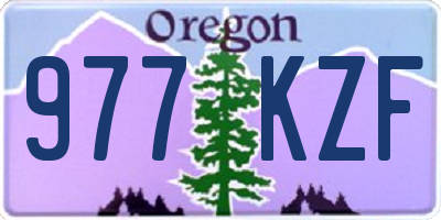 OR license plate 977KZF