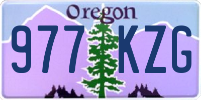 OR license plate 977KZG