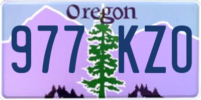 OR license plate 977KZO