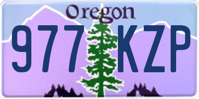 OR license plate 977KZP