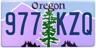 OR license plate 977KZQ