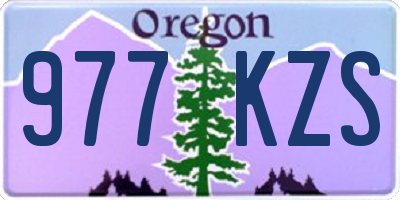 OR license plate 977KZS