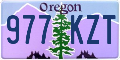 OR license plate 977KZT