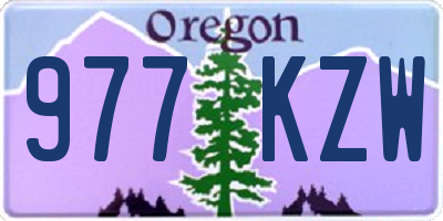 OR license plate 977KZW