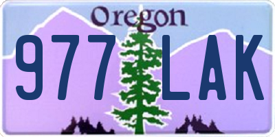OR license plate 977LAK