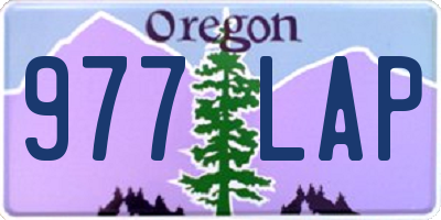 OR license plate 977LAP