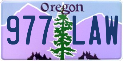 OR license plate 977LAW
