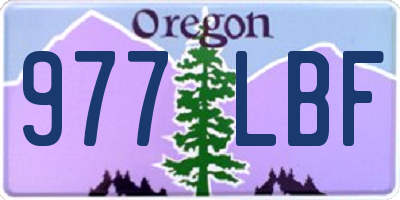 OR license plate 977LBF
