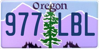 OR license plate 977LBL
