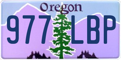 OR license plate 977LBP
