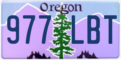 OR license plate 977LBT