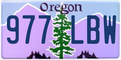 OR license plate 977LBW