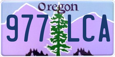 OR license plate 977LCA