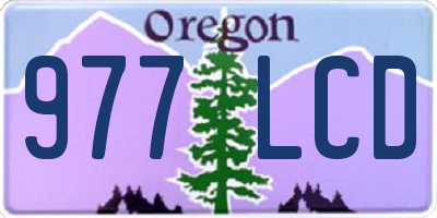 OR license plate 977LCD