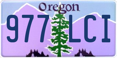 OR license plate 977LCI