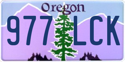 OR license plate 977LCK