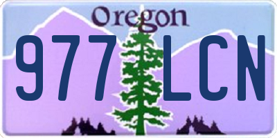 OR license plate 977LCN