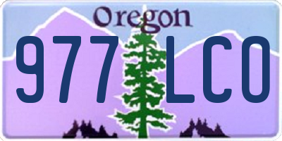 OR license plate 977LCO