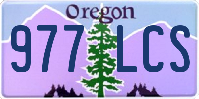 OR license plate 977LCS