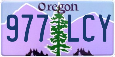 OR license plate 977LCY