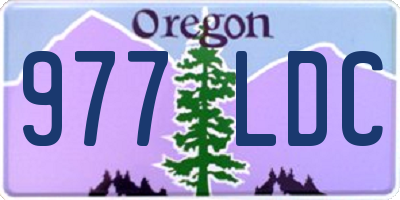 OR license plate 977LDC