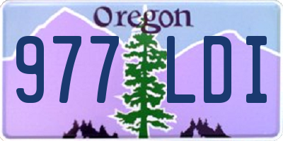OR license plate 977LDI