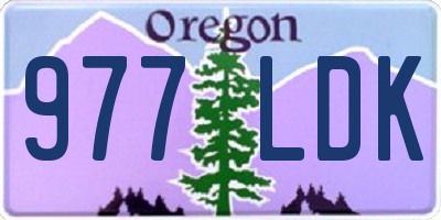 OR license plate 977LDK