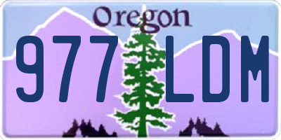 OR license plate 977LDM