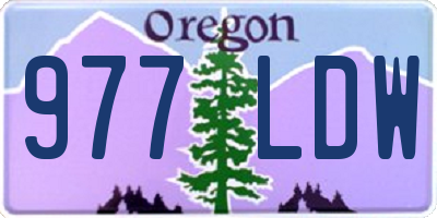 OR license plate 977LDW