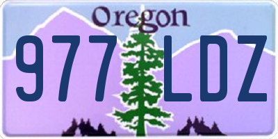 OR license plate 977LDZ