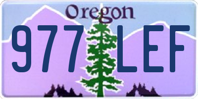 OR license plate 977LEF