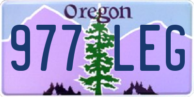 OR license plate 977LEG