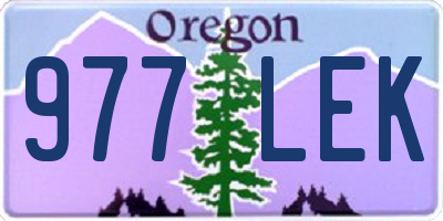 OR license plate 977LEK
