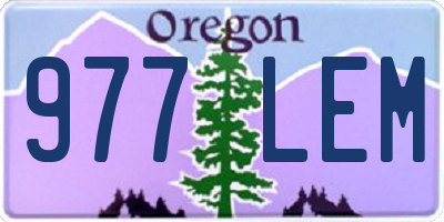 OR license plate 977LEM