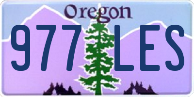 OR license plate 977LES
