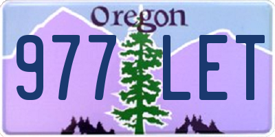 OR license plate 977LET