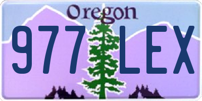 OR license plate 977LEX