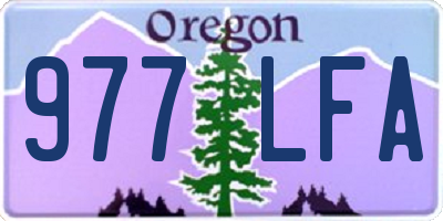 OR license plate 977LFA