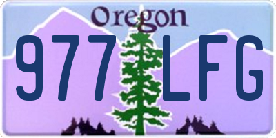 OR license plate 977LFG