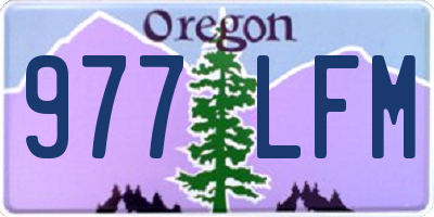 OR license plate 977LFM