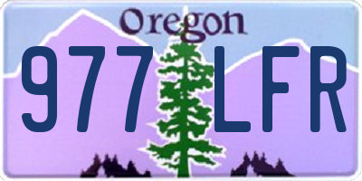OR license plate 977LFR