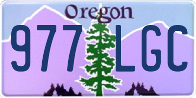 OR license plate 977LGC
