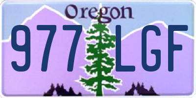 OR license plate 977LGF