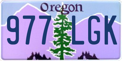 OR license plate 977LGK