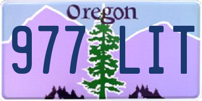 OR license plate 977LIT