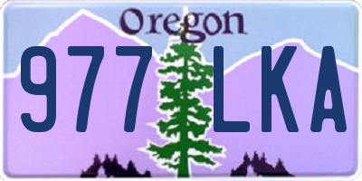 OR license plate 977LKA