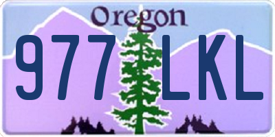 OR license plate 977LKL