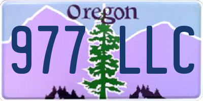 OR license plate 977LLC