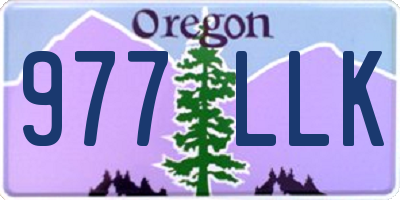 OR license plate 977LLK